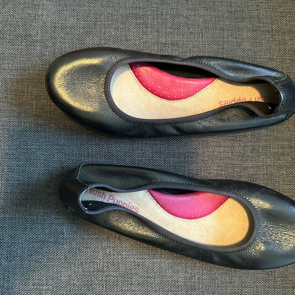 Hush Puppies Women's Black Ballet Flats